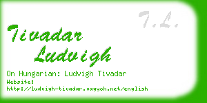 tivadar ludvigh business card